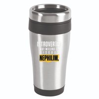 Introverted But Willing To Discuss Nephilim Introvert Quote Gift 16oz Travel Tumbler