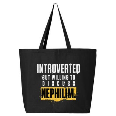 Introverted But Willing To Discuss Nephilim Introvert Quote Gift 25L Jumbo Tote