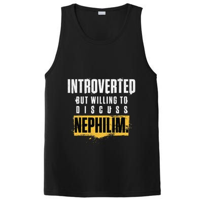 Introverted But Willing To Discuss Nephilim Introvert Quote Gift PosiCharge Competitor Tank
