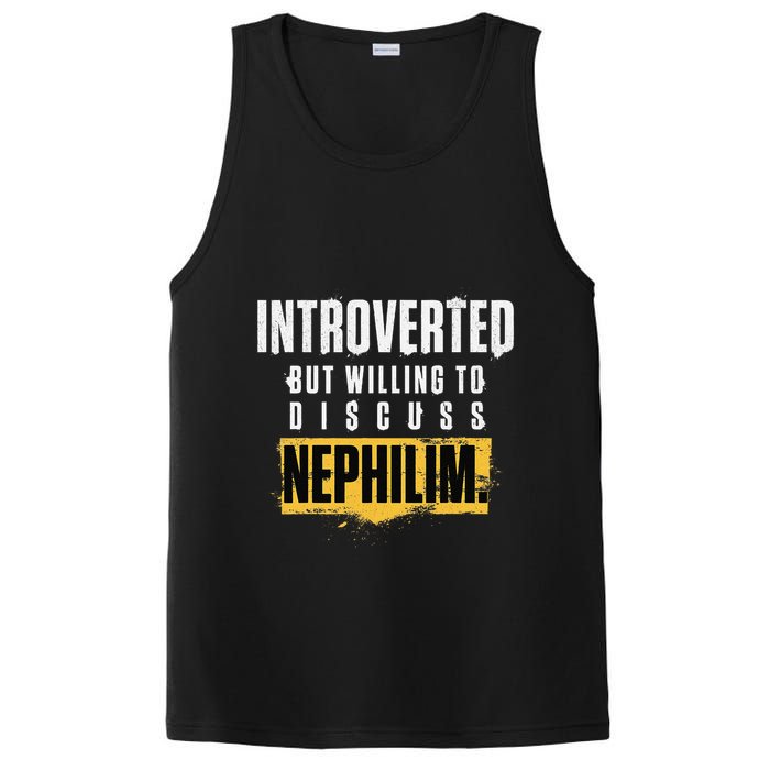 Introverted But Willing To Discuss Nephilim Introvert Quote Gift PosiCharge Competitor Tank