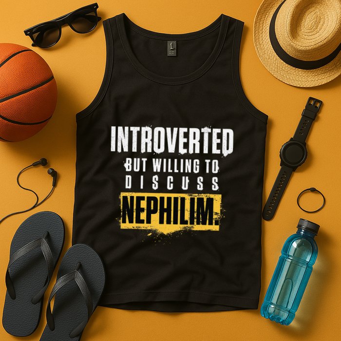 Introverted But Willing To Discuss Nephilim Introvert Quote Gift Tank Top