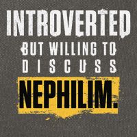 Introverted But Willing To Discuss Nephilim Introvert Quote Gift Cotton Canvas Backpack