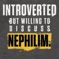 Introverted But Willing To Discuss Nephilim Introvert Quote Gift Vector Backpack
