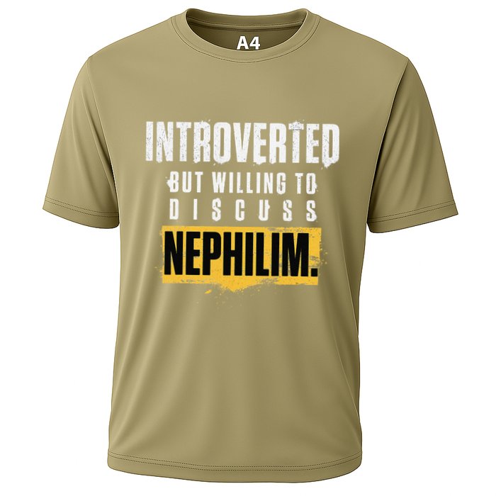 Introverted But Willing To Discuss Nephilim Introvert Quote Gift Performance Shirt