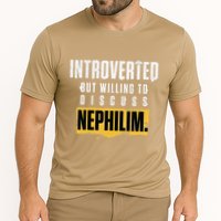 Introverted But Willing To Discuss Nephilim Introvert Quote Gift Performance Shirt