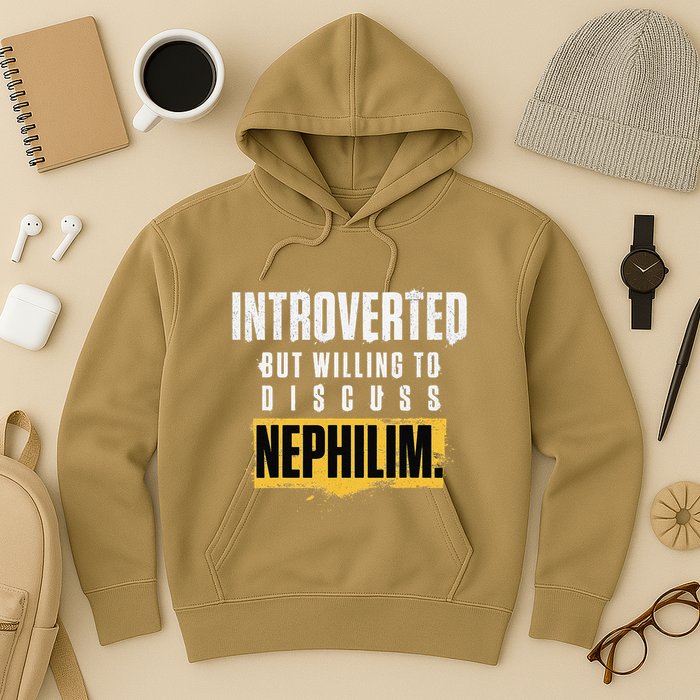 Introverted But Willing To Discuss Nephilim Introvert Quote Gift Hoodie