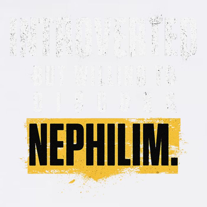 Introverted But Willing To Discuss Nephilim Introvert Quote Gift Garment-Dyed Sweatshirt