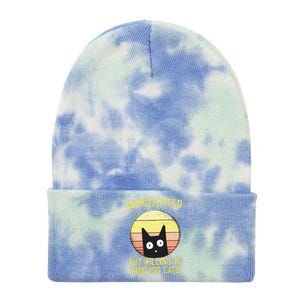 Introverted But Willing To Discuss Cats Funny Introverts  Tie Dye 12in Knit Beanie