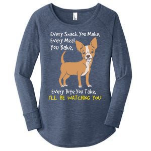 Ill Be Watching You Funny Chihuahua Dog Lover Gift Women's Perfect Tri Tunic Long Sleeve Shirt