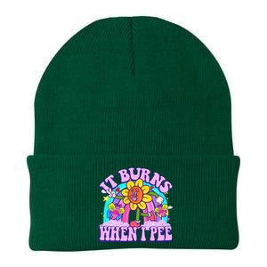 It Burns When I Pee Funny Sarcastic Ironic Inappropriate Knit Cap Winter Beanie