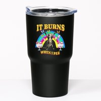 It Burns When I Pee Funny Cat Meme Rainbow Saying Sarcastic Tumbler