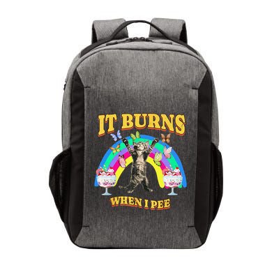 It Burns When I Pee Funny Cat Meme Rainbow Saying Sarcastic Vector Backpack