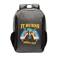It Burns When I Pee Funny Cat Meme Rainbow Saying Sarcastic Vector Backpack