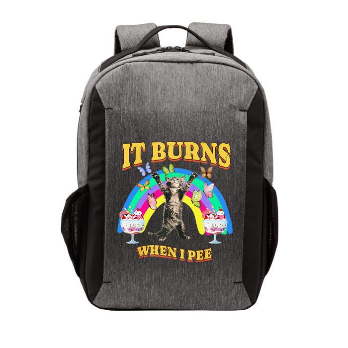 It Burns When I Pee Funny Cat Meme Rainbow Saying Sarcastic Vector Backpack
