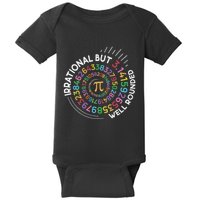 Irrational But Well Rounded Pi Day Math Teacher Student Geek Baby Bodysuit
