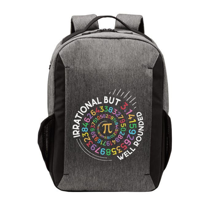 Irrational But Well Rounded Pi Day Math Teacher Student Geek Vector Backpack