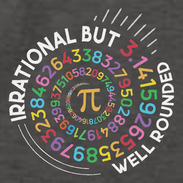 Irrational But Well Rounded Pi Day Math Teacher Student Geek Vector Backpack