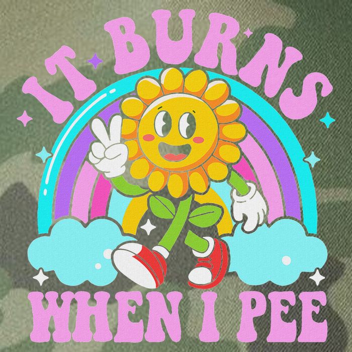 It Burns When I Pee Funny Sarcastic Ironic Inappropriate Legacy Tie Dye Trucker Hat