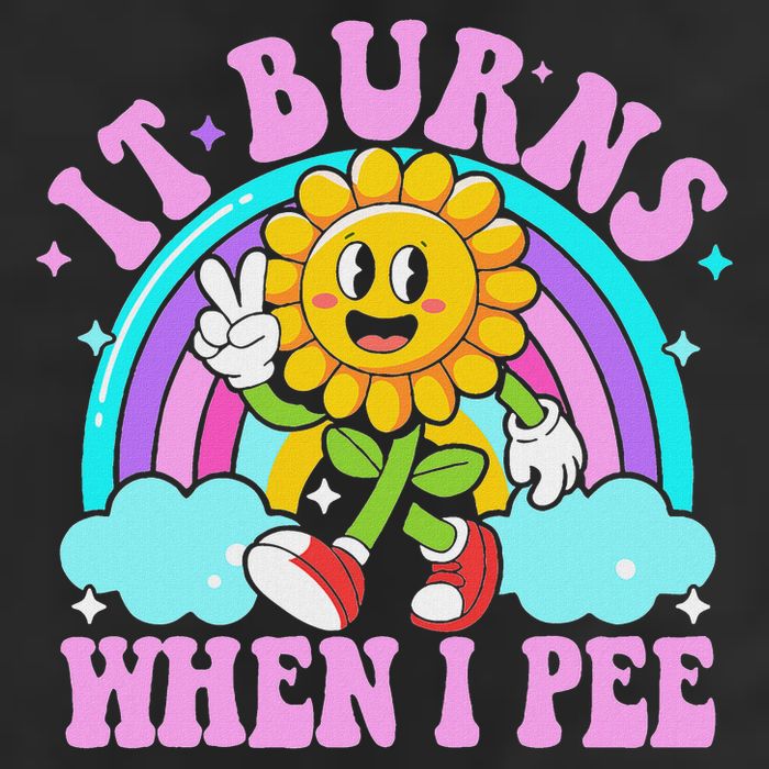 It Burns When I Pee Funny Sarcastic Ironic Inappropriate Cool Comfort Performance Bucket Hat