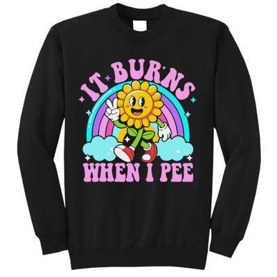 It Burns When I Pee Funny Sarcastic Ironic Inappropriate Sweatshirt
