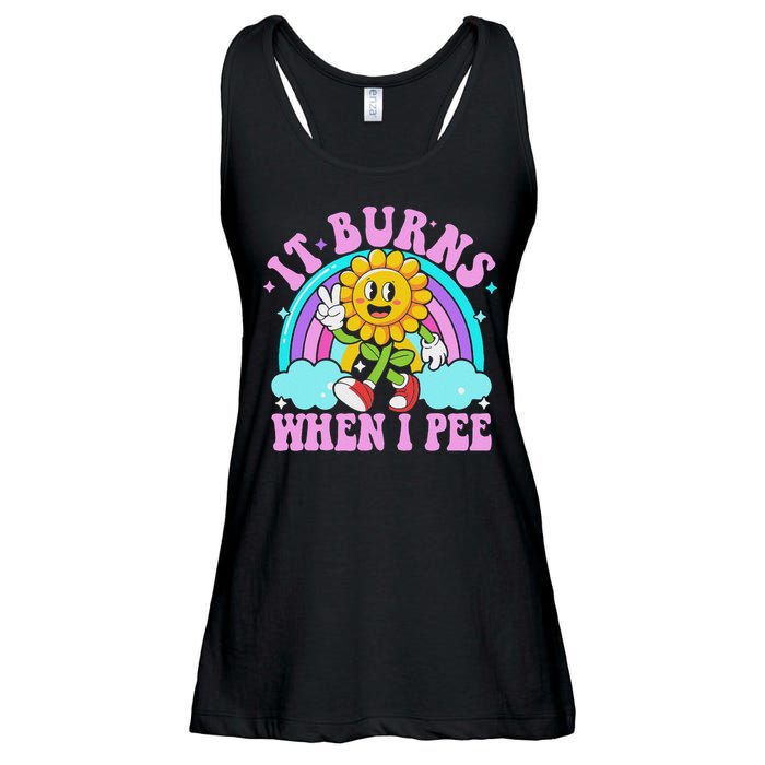 It Burns When I Pee Funny Sarcastic Ironic Inappropriate Ladies Essential Flowy Tank