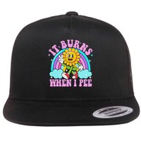 It Burns When I Pee Funny Sarcastic Ironic Inappropriate Flatbill Hat