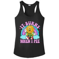 It Burns When I Pee Funny Sarcastic Ironic Inappropriate Ladies PosiCharge Competitor Racerback Tank