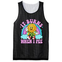It Burns When I Pee Funny Sarcastic Ironic Inappropriate Mesh Reversible Basketball Jersey Tank