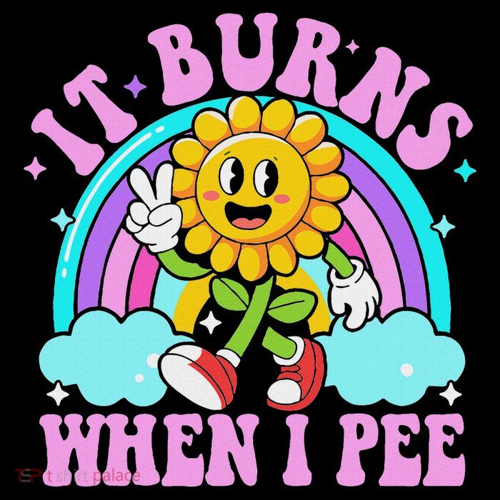 It Burns When I Pee Funny Sarcastic Ironic Inappropriate Mesh Reversible Basketball Jersey Tank