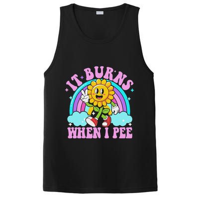 It Burns When I Pee Funny Sarcastic Ironic Inappropriate PosiCharge Competitor Tank