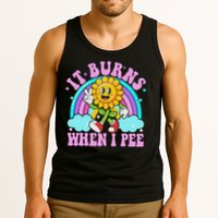 It Burns When I Pee Funny Sarcastic Ironic Inappropriate Tank Top