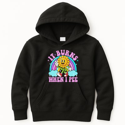 It Burns When I Pee Funny Sarcastic Ironic Inappropriate Kids Hoodie