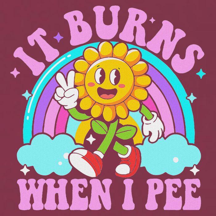 It Burns When I Pee Funny Sarcastic Ironic Inappropriate 16oz Travel Tumbler