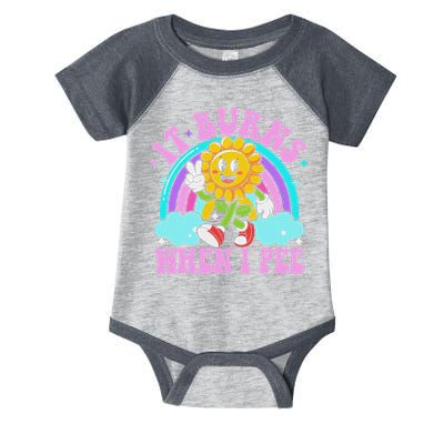 It Burns When I Pee Funny Sarcastic Ironic Inappropriate Infant Baby Jersey Bodysuit