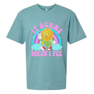 It Burns When I Pee Funny Sarcastic Ironic Inappropriate Sueded Cloud Jersey T-Shirt