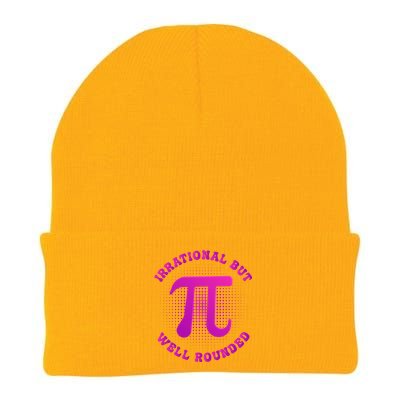 Irrational But Well Rounded Funny Pi Day 3 14 Teacher Math Cool Gift Knit Cap Winter Beanie