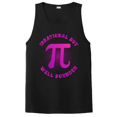 Irrational But Well Rounded Funny Pi Day 3 14 Teacher Math Cool Gift PosiCharge Competitor Tank