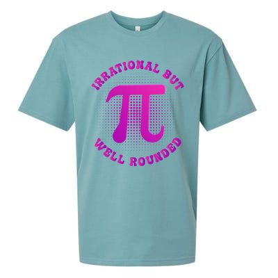 Irrational But Well Rounded Funny Pi Day 3 14 Teacher Math Cool Gift Sueded Cloud Jersey T-Shirt