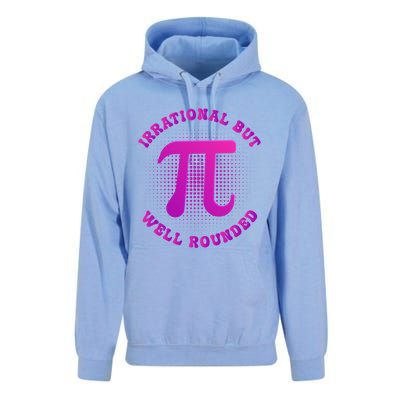 Irrational But Well Rounded Funny Pi Day 3 14 Teacher Math Cool Gift Unisex Surf Hoodie