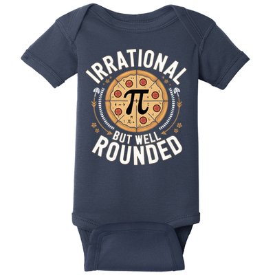 Irrational But Well Rounded Funny Math Teacher Pi Day Baby Bodysuit