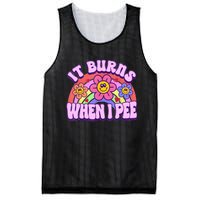 It Burns When I Pee Funny Sarcastic Ironic Inappropriate Mesh Reversible Basketball Jersey Tank