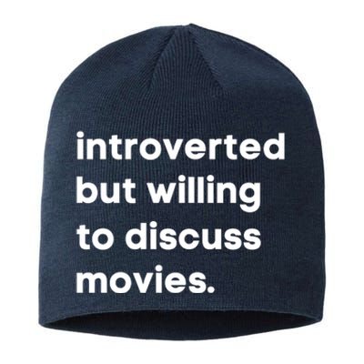 Introverted But Willing To Discuss Movies Film Lover Cinema Lover Movie Gift Sustainable Beanie