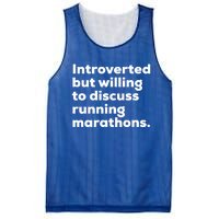 Introverted But Willing To Discuss Running Marathons Gift Mesh Reversible Basketball Jersey Tank