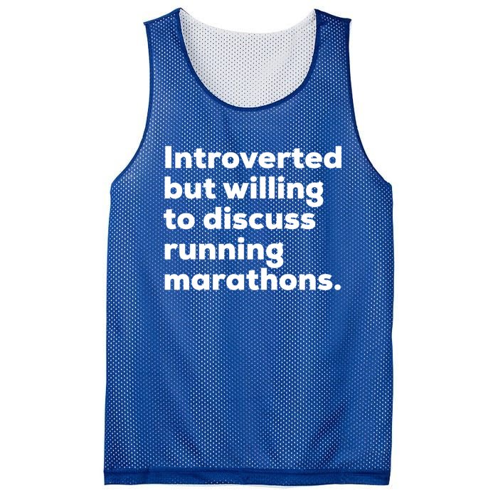 Introverted But Willing To Discuss Running Marathons Gift Mesh Reversible Basketball Jersey Tank