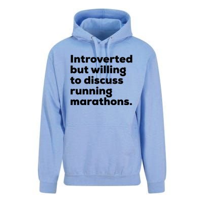 Introverted But Willing To Discuss Running Marathons Gift Unisex Surf Hoodie