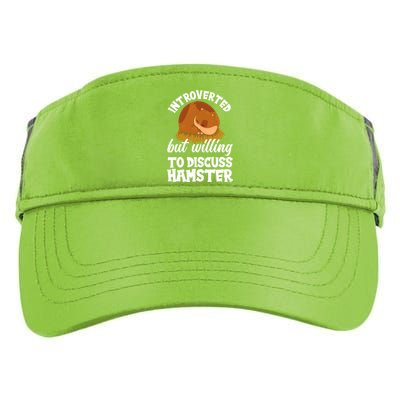 Introverted But Willing To Discuss Hamster Funny Hamster Gift Adult Drive Performance Visor