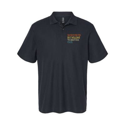 Introverted But Willing To Discuss Cats Lovers Kitten Softstyle Adult Sport Polo