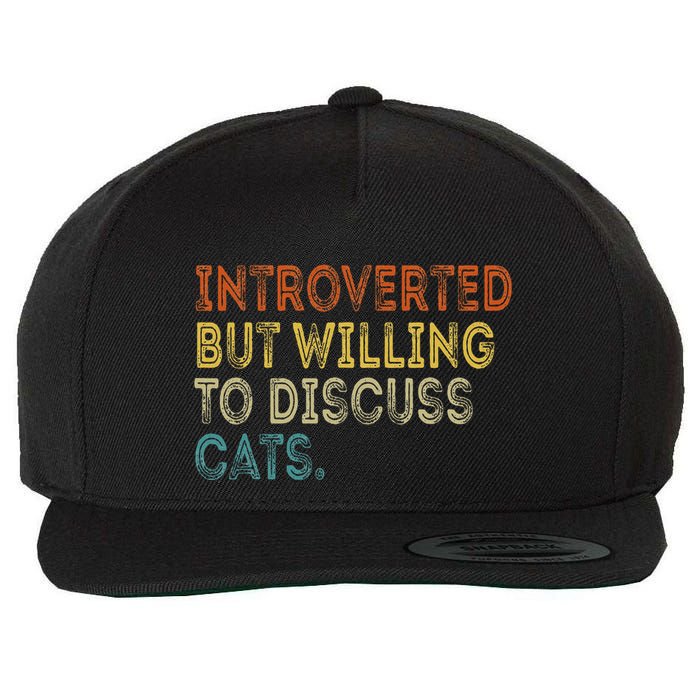 Introverted But Willing To Discuss Cats Lovers Kitten Wool Snapback Cap