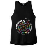 Irrational But Well Rounded Pi Day Math Teacher Student Geek Ladies PosiCharge Tri-Blend Wicking Tank