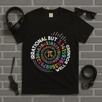 Irrational But Well Rounded Pi Day Math Teacher Student Geek T-Shirt